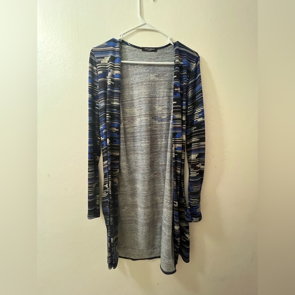 blue long cardingan